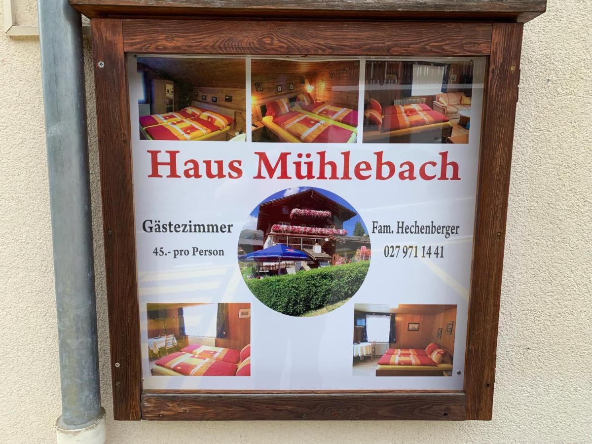 Hotel Haus Muehlebach Ernen Exteriör bild